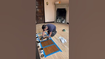 Applying Stain Samples To SUPER OLD Hardwood Floor