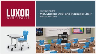 Luxor MBS-Series Student Desk and Stackable Student Chair with Removable Storage Bins