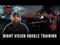 Night vision goggle training in helicopters