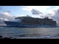 CRAZY GIANT WAKE! - Oasis of the Seas Setting Sail from Port Everglades