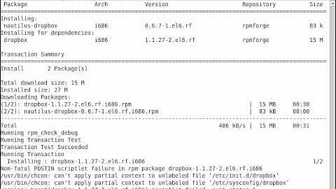 CentOS6 2 Dropbox install need RPMForge