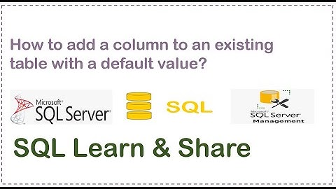 How to add a column to an existing table with a default value?