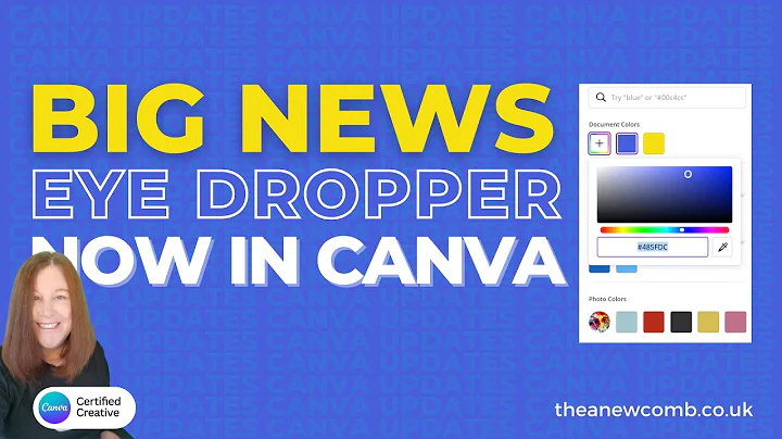 Thea's 2 Minute Canva Tutorials - Colour Picker/Eye Dropper now Live on Canva Chrome/Edge Browsers