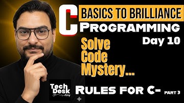 C Programming Full Course in Hindi | Rules For C Program -3 | Day 10 | By Deepraj Jangid Sir