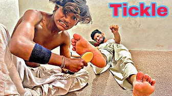 ASMR FEET TICKLE THERAPY MASSAGE : Young masseuse bangali boy
