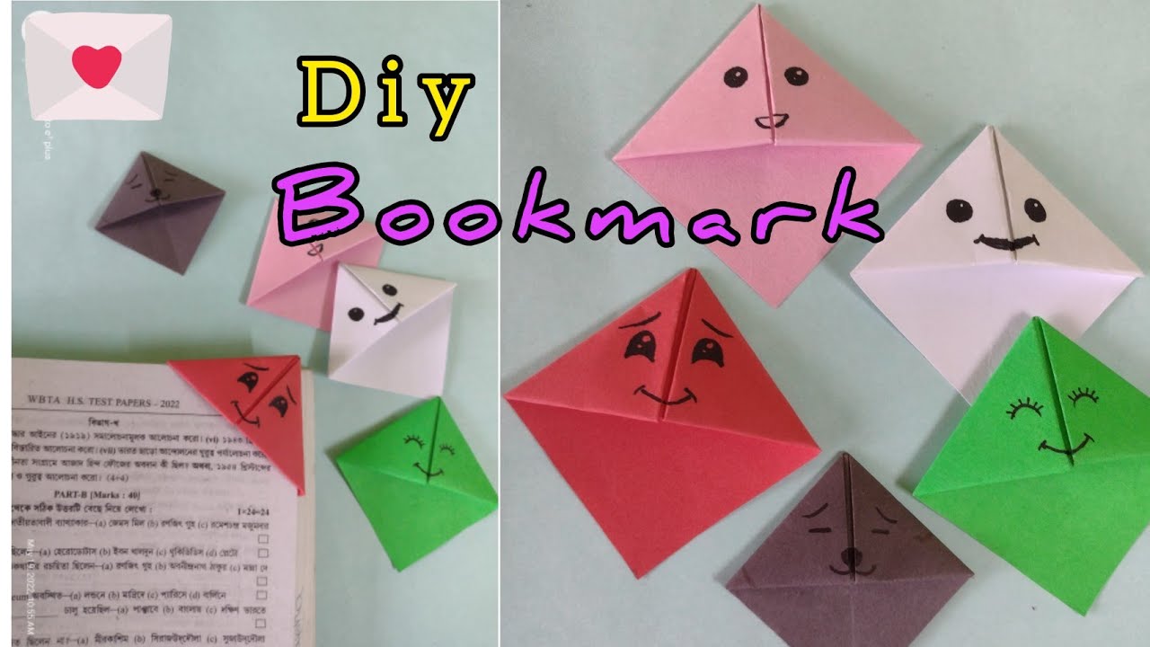 Diy paper bookmark। YouTube