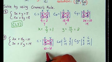 Algebra 2 Ch3-7 Part F - Solving using Cramer