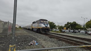 Amtrak Gold Runner #711 at Hearst Avenue Berkeley, CA with CDTX #2001 F59PHI and #6965 Cab Car
