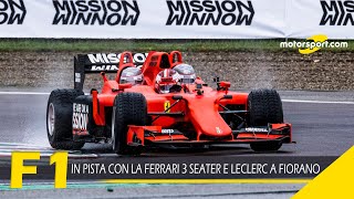 In Pista con la Ferrari 3 Seater e Leclerc a Fiorano 3 Seat Ferrari F1
