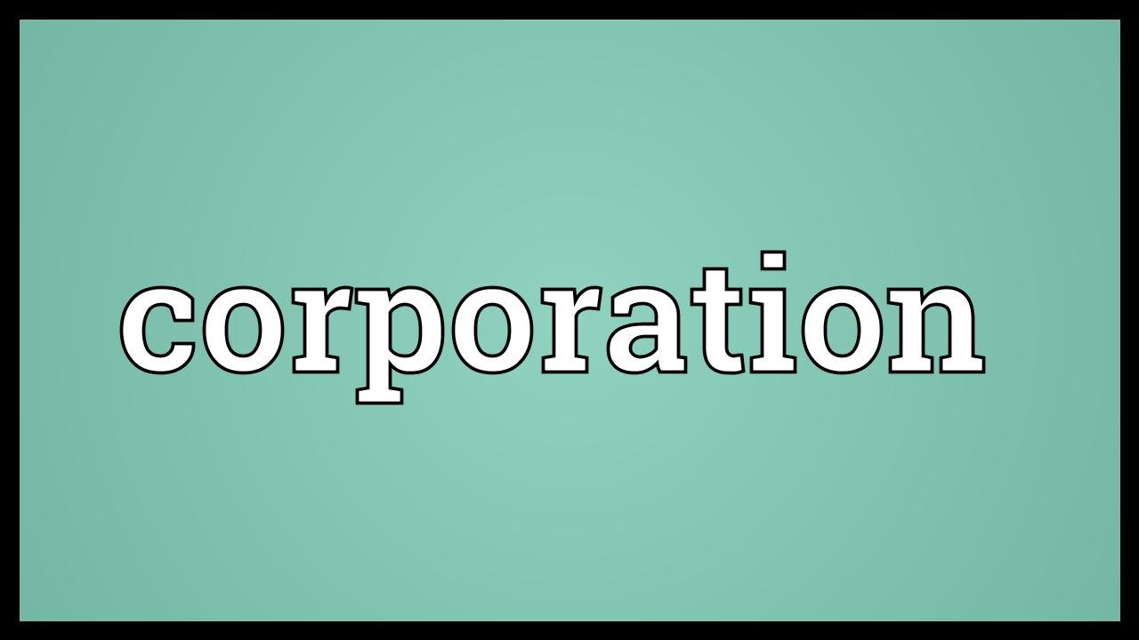 Corporation Meaning Youtube