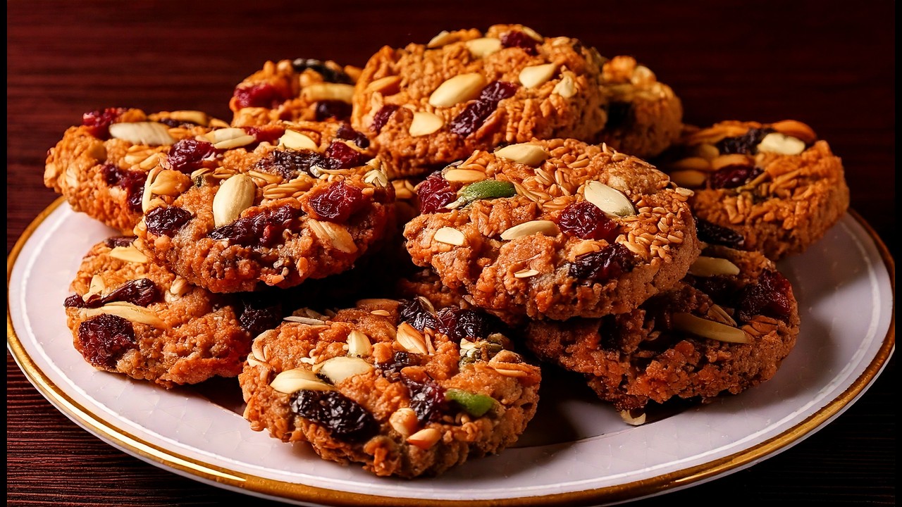 Nie habe ich etwas Leckereres gegessen! Gesunde Hafer-Plätzchen ohne Zucker!