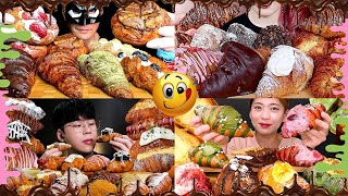 ASMR CHOCOLATE🍫, MATCHA🍵, STRAWBERRY🍓 AND MANGO🥭 CROISSANT🥐 MUKBANG 😋 screenshot 5