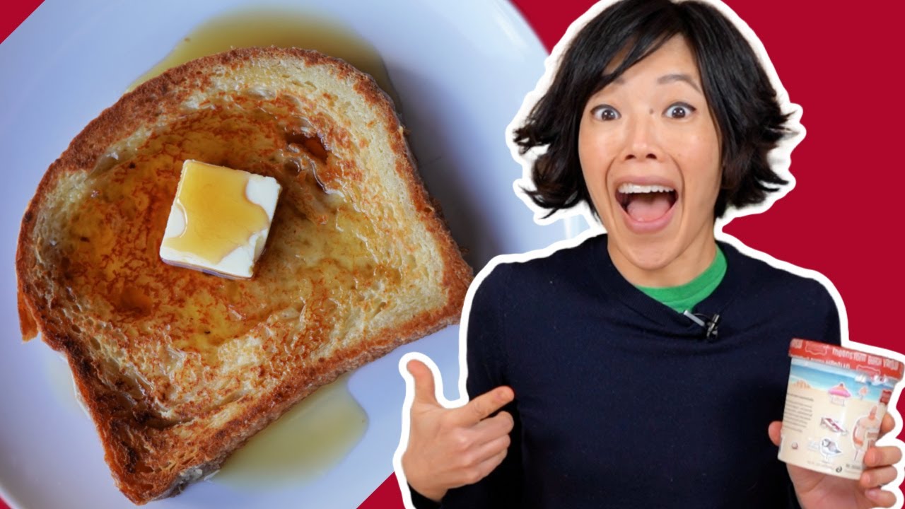 Jacques Pépin's ICE CREAM French Toast GENIUS! YouTube