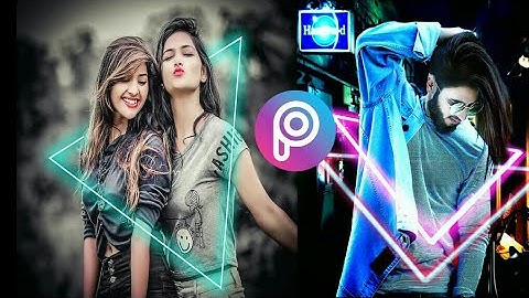 glowing neon triangle effect picsart tutorial | picsart unique photo editing | creativ manipulation
