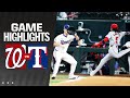 Nationals vs rangers game highlights 43024  mlb highlights