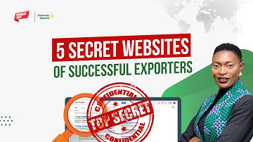 5 Secret Websites for Successful Exportation
