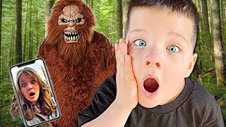 BIGFOOT is WATCHING us!  We Spotted SASQUATCH CREATURE by our CABIN in the WOODS! 👣