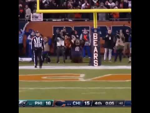 Bears Mascot Reaction To Cody Parkey Missed Field Goal To Lose The