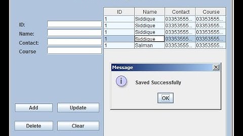 How to ADD , UPDATE , DELETE Data in JTable in JAVA Using Eclipse.