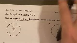 Geom Arc Length & Sector Area V1