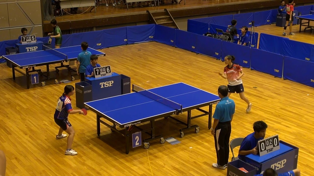 15年ih 卓球 女子 シングルス 1回戦 佐野花奈江 三田学園 Vs 趙虹雯 日本航空 Youtube