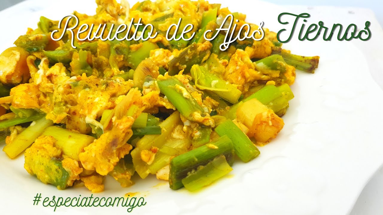 Revuelto de ajos tiernos | Receta fácil, rápida y sana