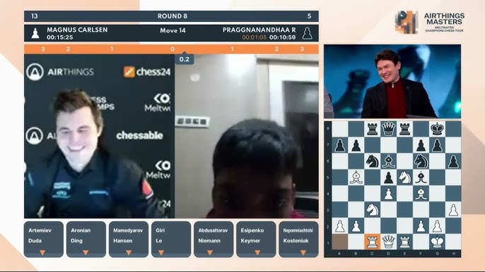 Praggnanandhaa beats syaamnikhil in just 25 moves by brilliancy