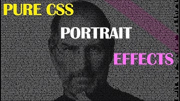 Pure CSS Text Portrait Effects | Html CSS Tutorial