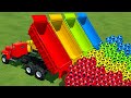 Load and transport soccer balls with fendt tractors and trucks  farming simulator 22