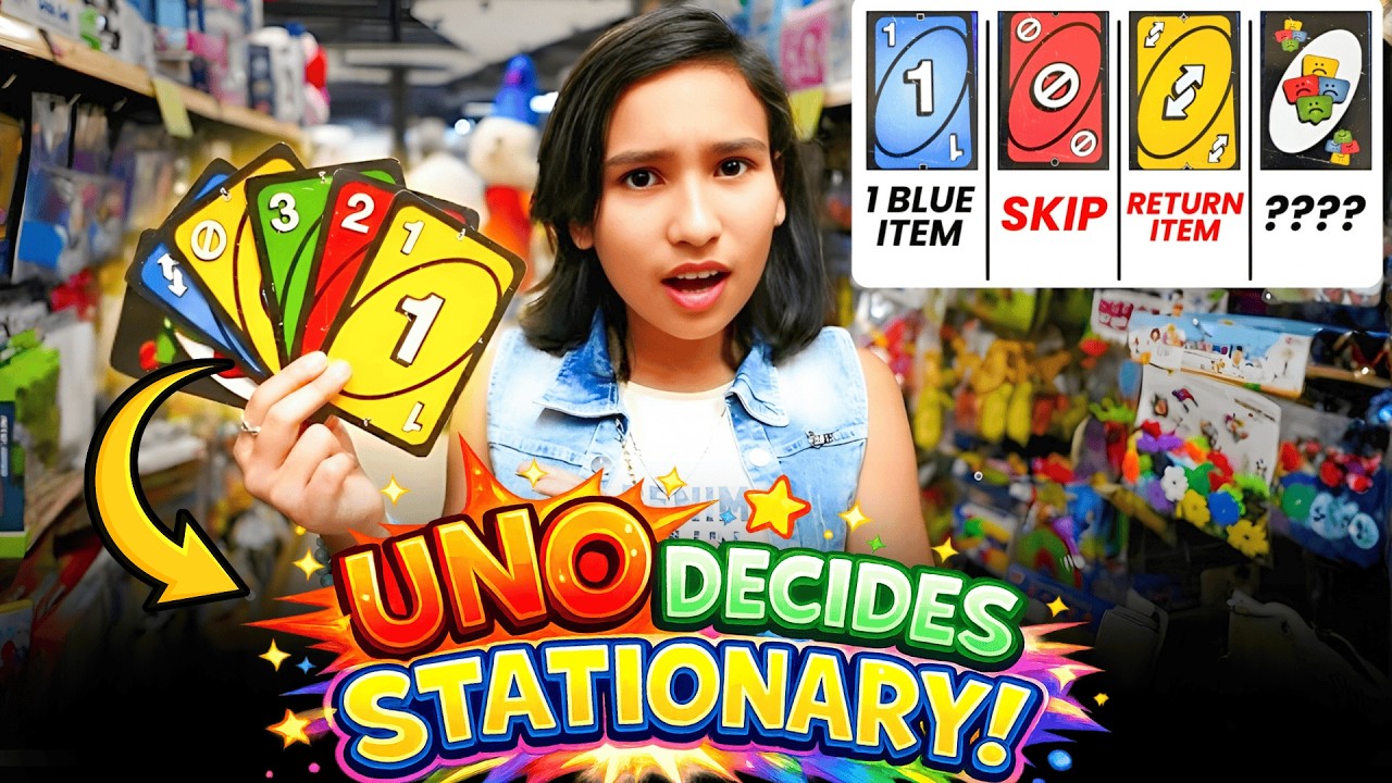 UNO Decides My Stationery Challenge! ๐ดโ๏ธ 10 Chances, Crazy Twists & Non-Stop Laughs ๐๐๏ธ