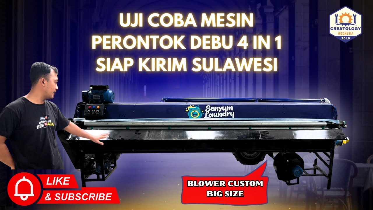 UJI COBA MESIN PERONTOK DEBU 4 in 1 PESANAN CUSTOMER DARI SULAWESI !!!