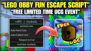 ?[FREE UGC] Lego Obby Fun Escape [50 STAGES] Script Pastebin | Limited time UCG Events (Roblox)