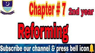 Fsc Chemistry book 2, Ch 7 - Explain Reforming - 12th Class Chemistry