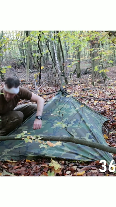 Simpel dan cepat, bivak dari jas hujan #hiking #survival