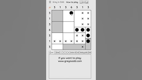 Grey is Odd - Today grids. Solution level 3 7X7 dated 03-08-2024