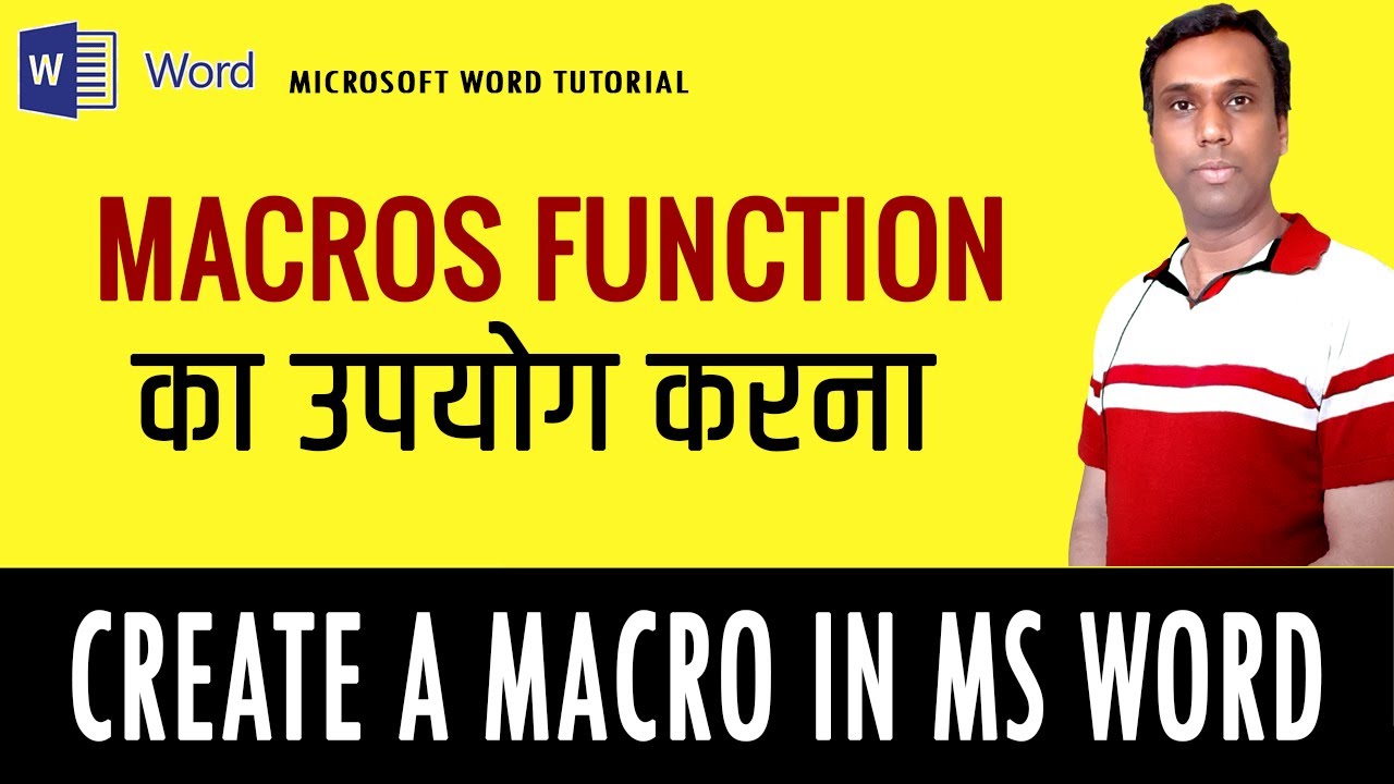 Create A Macros In MS Word What Is Macros Recording A Macros Ms 