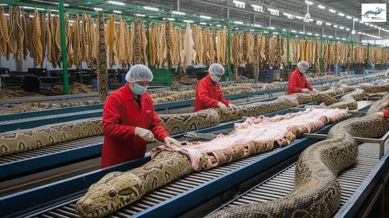 Inside a Snake Skin Factory: How Mass Production Turns Raw Snake Skin Into Luxury Jackets