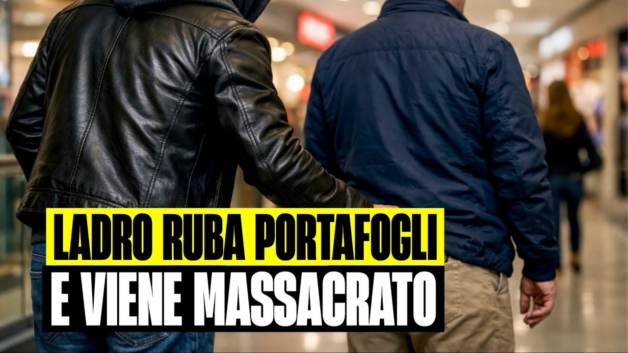 LADRO RUBA PORTAFOGLI AL CENTRO COMMERCIALE: I PRESENTI LO MASSACRANO E LO FANNO ARRESTARE 