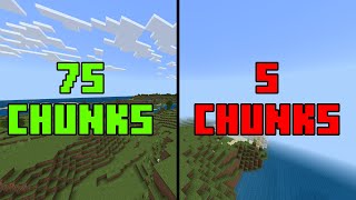 Minecraft Render Distance Compared! #shorts
