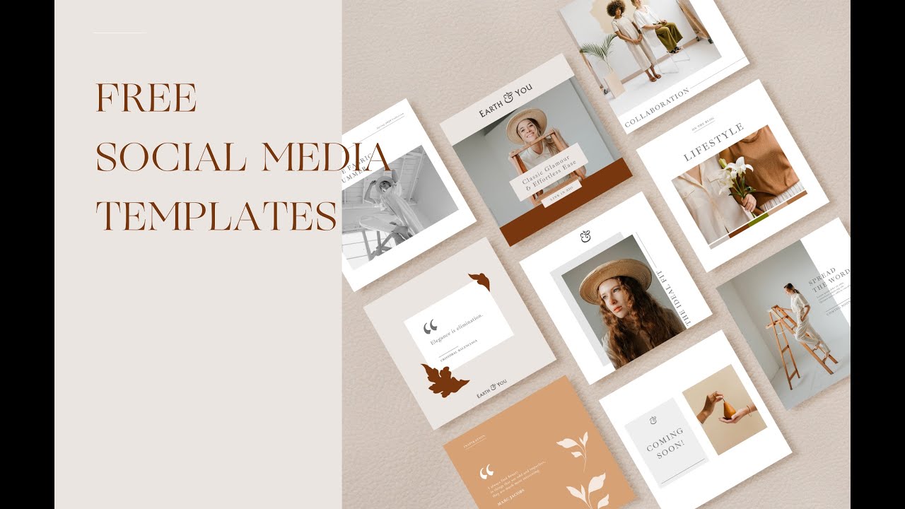 Squarestylist Social Media Template Kit using Adobe XD (Free template for you!)