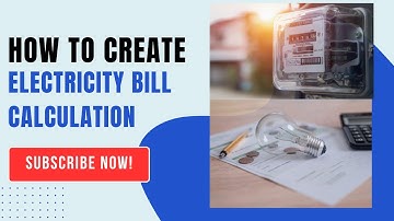 Electricity Bill Calculation in MS Excel | Step by Step Guide.