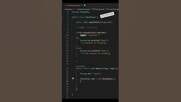 Java Program || Check For Vowel In String