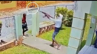 MUST WATCH: Mad Man Chase Bank Robbers with hose Resimi