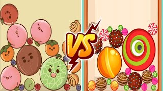 Merge Candy Drop vs QS Monkey Land (Watermelon Game) Fruit Merge Suika Game screenshot 3