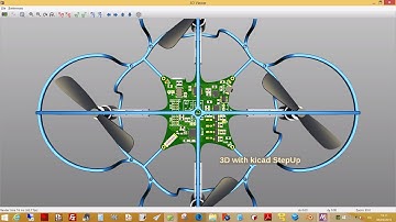 kicad StepUp 3D rendering with material properties: crazyflie camera zoom