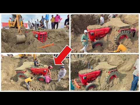Finally, the Mahindra 585 Di H1R tractor was pulled out after 48 hours | Tractor dug out using JC...