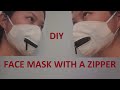 DIY Funny face mask | How to make a face mask with a zipper | Wie mann Stoffmaske mit Zipper macht