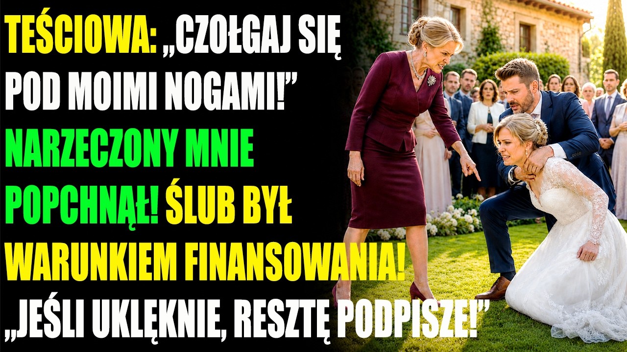 Stałam w białej sukni przed domem przyszłych teściów, dwie godziny przed własnym ślubem, kiedy jego matka rozsunęła nogi i powiedziała: „Teraz uklękniesz, przejdziesz pod moimi nogami trzy razy i...