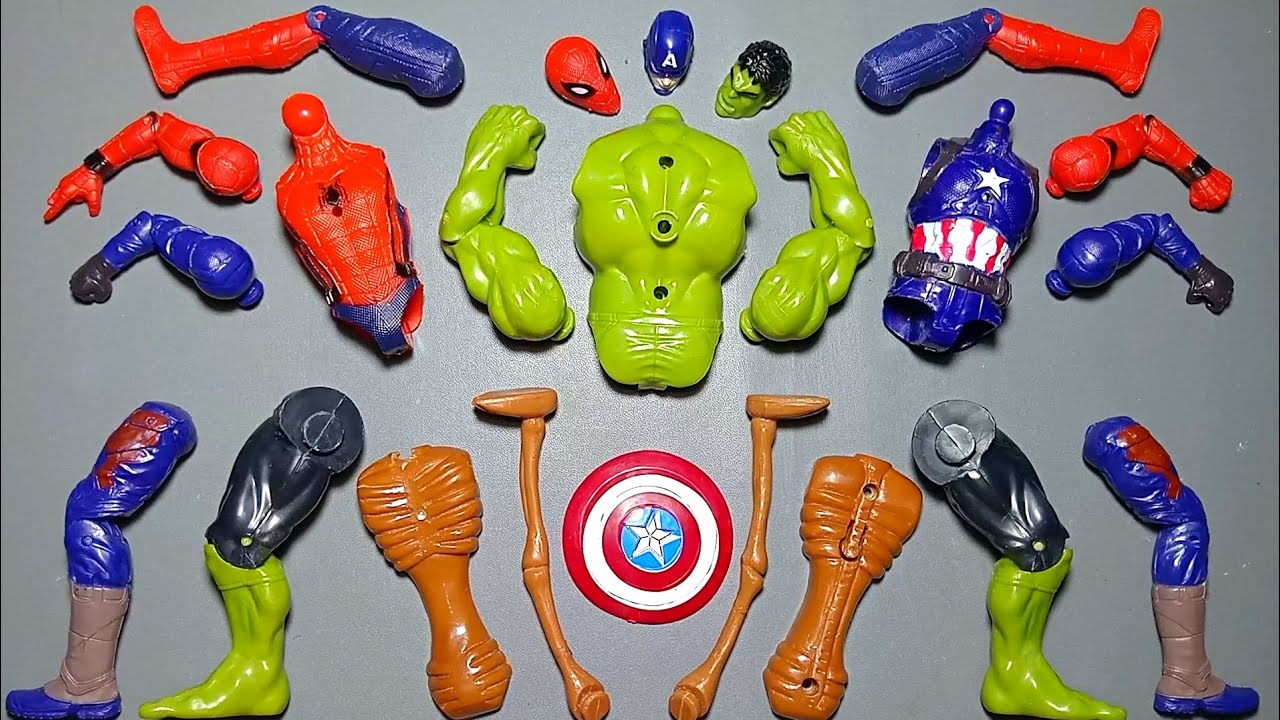 Игрушки Мстители, Человек-паук Marvel, Халк, Сиреноголовый, Капитан Америка, супергерои.