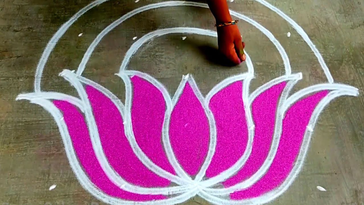 2024 New year rangoli🌹Easy new year kolam🌹margazhi color kolam🌹Simple new year muggulu